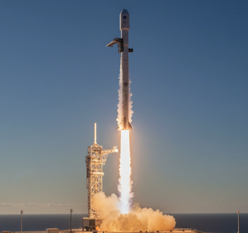 Illustration du satellite Sentinel-6B en orbite