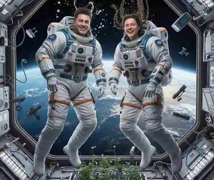 astronautes en préparation pour des voyages de lpngue durée dans l’espace